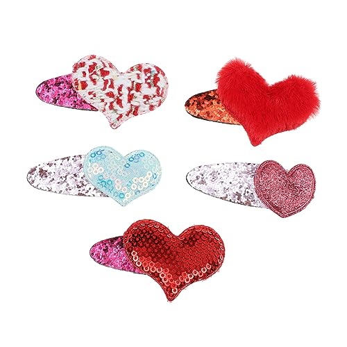 BESTonZON Modisches Haarspangen-set mit Herz-motiven für Mädchen 5-teilig für Babys Vielseitiges Design für Verschiedene Anlässe BESTonZON Modisches Haarspangen-set mit Herz-motiven für Mädchen 5-teilig für Babys Vielseitiges Design für Verschiedene Anlässe von BESTonZON
