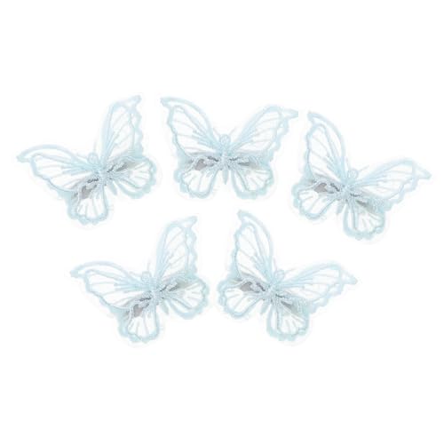 BESTonZON 5stücke Spitzen Schmetterling Haarspangen Doppel Stickerei Netz Schmetterling Haarnadeln Feen Haar Accessoires Für Party Hochzeit Halloween Weihnachten von BESTonZON