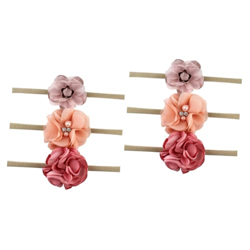 BESTonZON 6 Stk Kopfschmuck für Neugeborene Stirnband für Babymädchen haarband elastische haargummi elastisches haarband Kopftuch Partyzubehör Blumen- -Stirnband Kleinkind Schal von BESTonZON