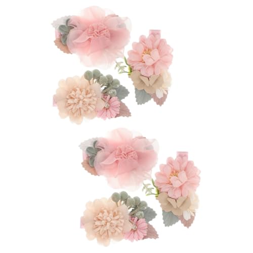 BESTonZON 6 Stück Blumen Haarspangen Haargummis Kinder Haar Accessoires Mädchen Accessoires Mädchen Accessoires Haarbänder Clips Für Haare Mädchen Haarnadel Aus Metall von BESTonZON