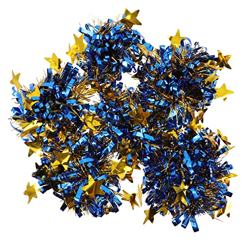 BESTonZON 6 Stück Teiliges Cheerleader Pompoms Handblumen Metallic Cheer Accessoire für Sportveranstaltungen Tanzpartys und Erwachsenenfeiern Elastischem Handgelenkband von BESTonZON