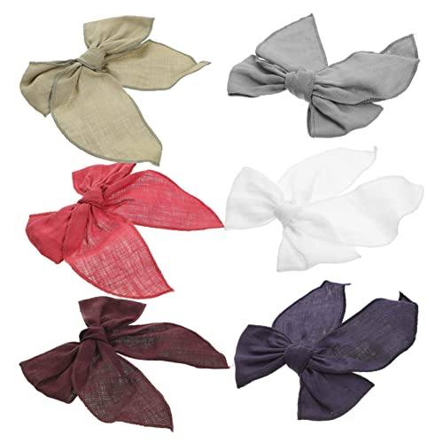 BESTonZON 6 Stück Teiliges Große Stoff Haarspangen mit Schleifen Bestickte Vintage Haarklammern für Frauen Robuste Metallclips Komfortabel und Elegant für Partys Hochzeit Alltag Geeignet von BESTonZON