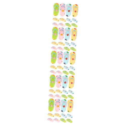 BESTonZON 60 Stk Flip-flops-zubehör Handyhülle-dekor Ohrring-anhänger Mini-pantoffel-spielzeug Miniaturperlen Juwelenbesetzte Haarspangen Cartoon-anhänger Kind Charme Plastik Ohrringe von BESTonZON