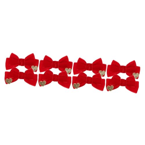 BESTonZON 8 Stk Haarspange aus Samt kinder haarschmuck party zubehör kinder Haarspangen für Mädchen Haarschleifen für kleine Mädchen Haarnadel Haarklammer Mädchen verbeugt sich Weihnachten von BESTonZON