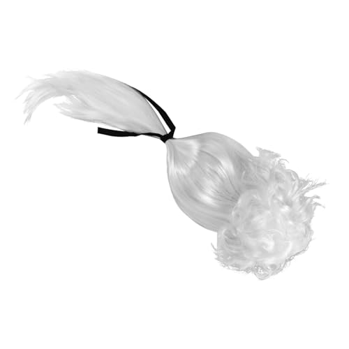 BESTonZON Anwaltsperücke Richter Perücke Gerichts Festliche karneval zubehör herren Cosplay- für Männer Performance-n Bühnen chemische Faser Weiß von BESTonZON