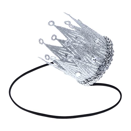 BESTonZON Kinder Stirnband Baby Haarspangen Silber Spitze Krone Haarnadel Für Mädchen 3d Baby Haar Accessoire Haarband Für Kinder Festival Party von BESTonZON