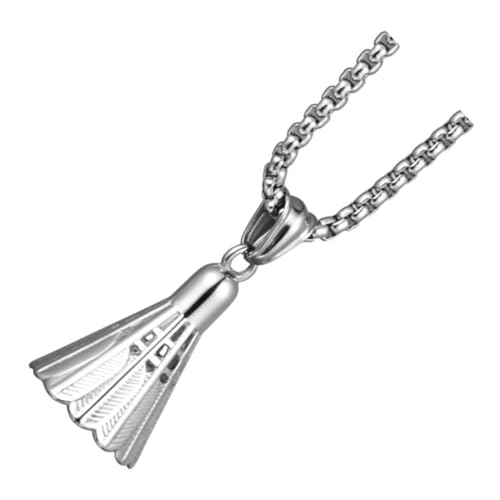 BESTonZON Badminton Halskette Damen Anhänger Kreative Sportschmuck Kettenanhänger Unisex Modisch Langlebig von BESTonZON