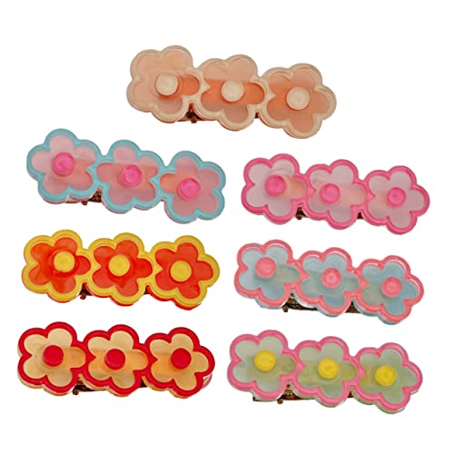 BESTonZON Blumen-haarnadel-set für Frauen und Mädchen 7 Haarspangen Aus Acryl Haarnadel-kopfschmuck für Zöpfe Alltagspartys von BESTonZON