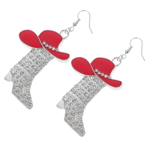 BESTonZON Cowboystiefel Ohrringe Für Damen Western-ohrringe Mit Cowboystiefeln Aus Legierung Westernschmuck Für Alltag Und Partys Stiefel-ohrhänger Im Cowboy-stil von BESTonZON