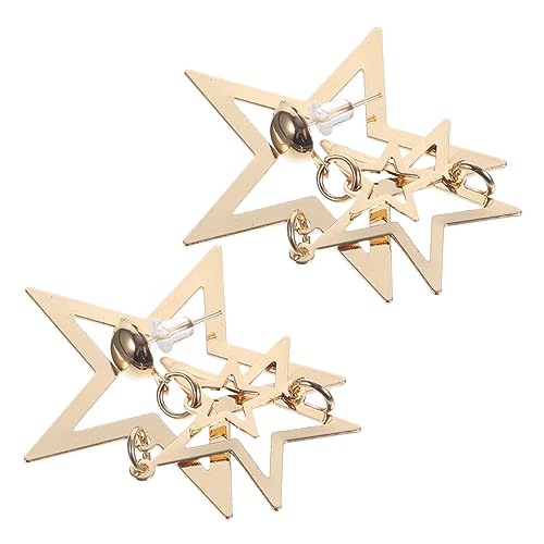 BESTonZON Damen Dangle Stern Ohrringe Elegante Ohrringe mit Mehrschichtigem Stern Design für Stilvolle Auftritte für Alltag und Besondere Anlässe BESTonZON Damen Dangle Stern Ohrringe Elegante Ohrringe mit Mehrschichtigem Stern Design für Stilvolle Auftritte für Alltag und Besondere Anlässe von BESTonZON
