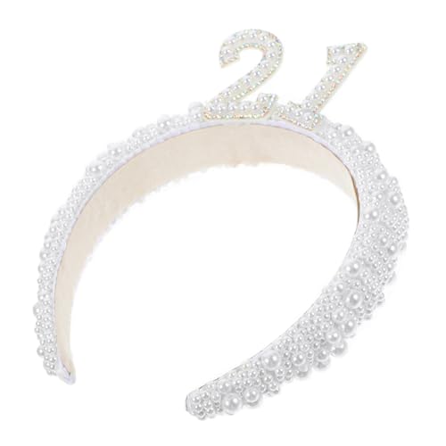 BESTonZON Elegantes Imitation Perlen Haarband Damen Dekorativer Haarschmuck Komfortabel Leichtes Material für Geburtstagsfeier Party und Hochzeit von BESTonZON