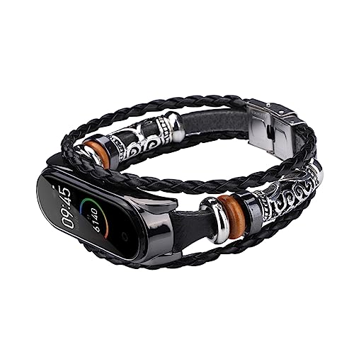 BESTonZON Ersatzarmband Aus Leder Für Armbänder Kompatibel Mit Xiaomi Armband Leicht Und Robust Zu Kleidung Für Und Frauen Einfach Anzubringen von BESTonZON