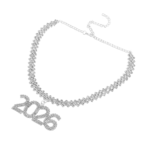 BESTonZON Strass- in Silber Für Jungen Verstellbare Kette Mit Anhänger Glitzerndes Party-accessoire Für Kubanische Halskette Zum Abschlussball von BESTonZON