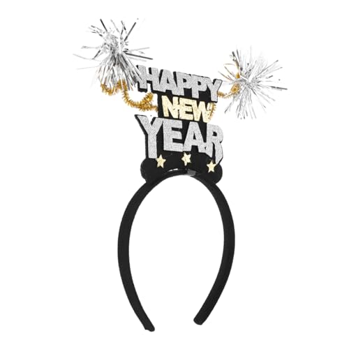 BESTonZON Glitzerndes Happy Year Stirnband Festliche Haarschmuck Für Neujahrspartys Und Feiern Für Frauen Dekorative Partyaccessoires Mit Kreativen Designs Und Vielseitigen von BESTonZON