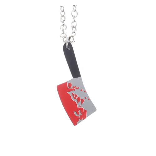 BESTonZON Gothic Cutter Halskette Anhänger Design Leichtes Legierungs Schmuckstück für Cosplay Themenpartys Alltag Unisex Accessoire Auffälliger Stil für Halloween und Mottoparty von BESTonZON