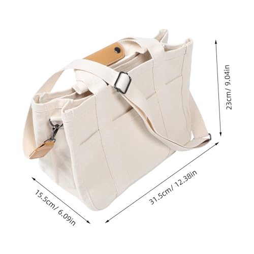 BESTonZON Große Canvas Tote Bag für Mütter Multifunktional mit Organisiertem Innenfach Vielseitig Tragbar als Handtasche Umhängetasche und Schultertasche Strapazierfähig und Modisch von BESTonZON