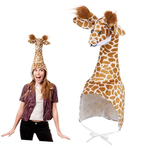 BESTonZON Interaktive Tiermütze - Giraffenkostüm Für Erwachsene Kinder-performance-mütze Tier-performance-mütze Giraffenmütze von BESTonZON