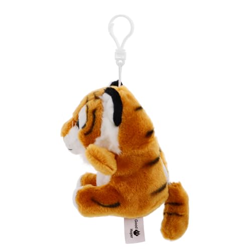 BESTonZON Kleiner Plüsch Tiger Münzgeldbörse Schlüsselanhänger Für Kinder Süßes Spielzeug Mit Umhängeband Accessoire Für Taschen Und Rucksäcke Vielseitig Einsetzbar von BESTonZON