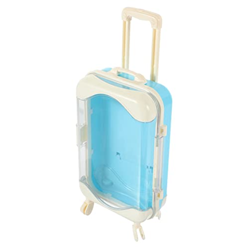 BESTonZON Mini-Koffer Organizer Zur Aufbewahrung Von Spielzeug Puppen Spielzeuge Mini-Trolley Wohnmöbel Dekor Mini-Tragetasche Reisedekorationen Puppenhaus Kind Zubehör Plastik von BESTonZON