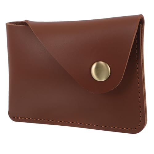 BESTonZON Vintage-kartenetui Aus Kunstleder Schmales Mini-Portemonnaie Mit Münzfach Praktischer Kartenhalter Für Damen Visitenkartenetui Und Kleingeldhalter Für Unterwegs von BESTonZON