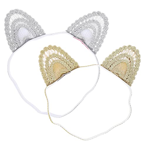 BESTonZON Haarband Mit Kätzchen- Und Katzenohren Für Babys Mädchen Und Kleinkinder Spitze Elastisch Und Weich 2-teiliges Set in von BESTonZON