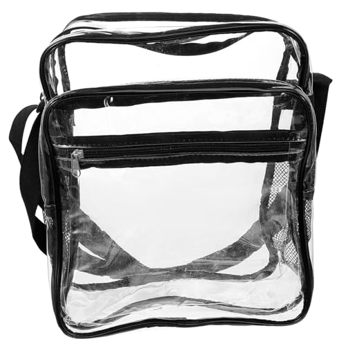 BESTonZON Outdoor PVC Schultertasche Damen Transparent Travel Crossbody Tasche Sicherheitsbeutel für Stadion Shopping Alltag von BESTonZON
