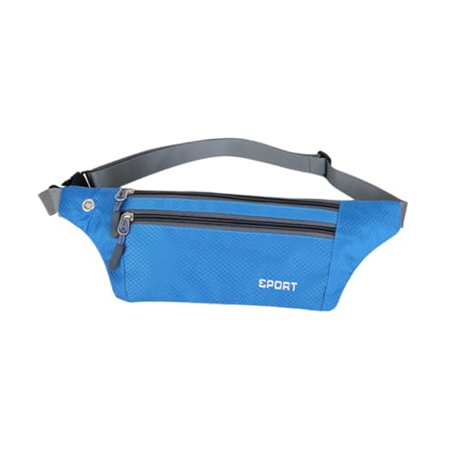 BESTonZON Outdoor Sport Bauchtasche Herren Damen Leicht Verstellbar Große Kapazität Vielseitig als Hüft oder Umhängetasche für Joggen Wandern Camping in Himmelblau von BESTonZON