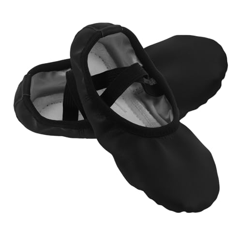 BESTonZON PU Ballettschuhe mit Weicher Flexibler Sohle No-tie Tanzflats für Mädchen Damen Atmungsaktive Innenausstattung Leicht und Strapazierfähig für Ballett Yoga Bühne von BESTonZON