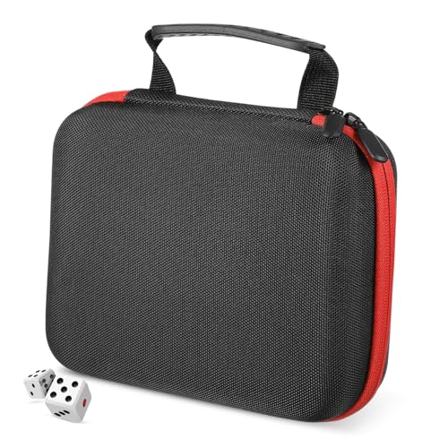 BESTonZON Portabler Würfel Aufbewahrungsbeutel mit Trennfach Würfel Organizer Box für Rollenspiele und Brettspiele Kompaktes Dice Carrying Case aus Robustem Verbundmaterial von BESTonZON