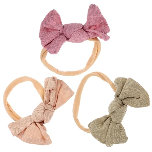 BESTonZON 3stücke Stirnbänder Für Mädchen Neugeborene Kleinkinder Haarbands Mit Schleifen Für Junge Mädchen Zubehör Für Geburtstag Party Hochzeit Accessoires von BESTonZON