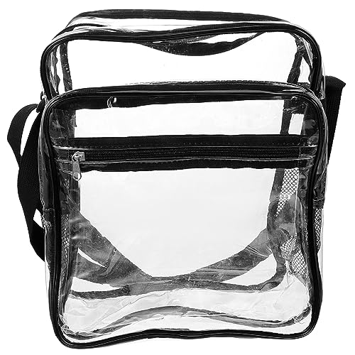 BESTonZON Transparente Umhängetasche PVC für Einstellbare Schultertasche für Reisen Einkäufe und Freizeitaktivitäten und Täglichen Gebrauch und Partys von BESTonZON