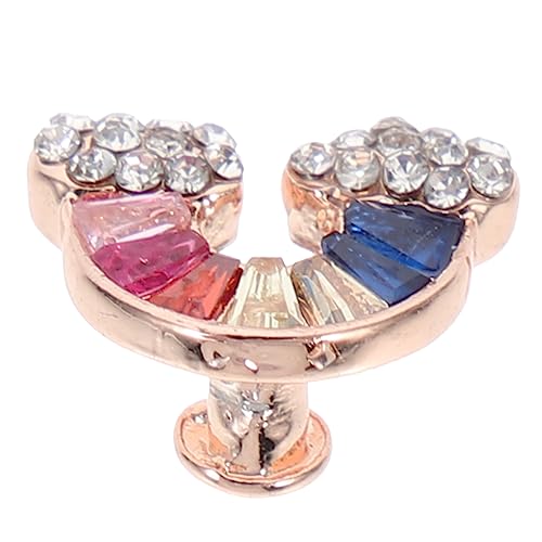 BESTonZON Watchband Charms Uhrenarmband Mit Dekorativen Nägeln Und Ringen Für Smartwatches Stilvolle Accessoires Regenbogenfarben Und Roségold Für Damen Und von BESTonZON