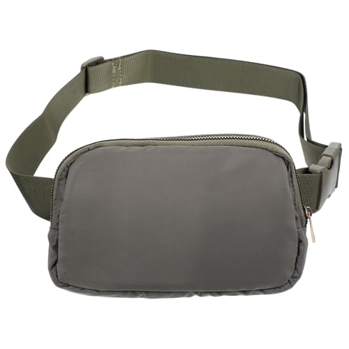BESTonZON Verstellbare Laufgürteltasche aus Atmungsaktivem Oxford mit Mehreren Taschen für Damen und Herren für Outdoor Sport Radfahren Wandern und Fitness Praktische Handytasche in Khaki von BESTonZON