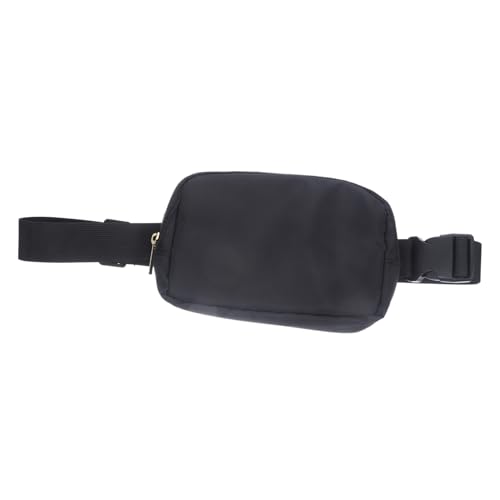 BESTonZON Verstellbare Sport Gürteltasche Damen Vielseitige Outdoor Fanny Pack mit Brusttaschenfunktion Fitness Bauchtasche für Wandern Radfahren Shopping Schwarz von BESTonZON