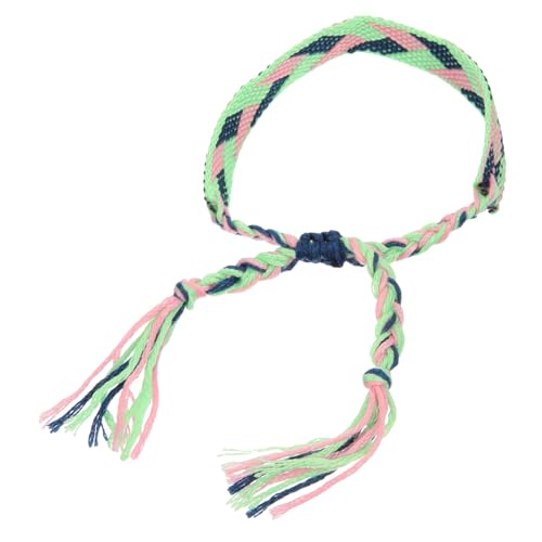 BESTonZON Verstellbares Boho Freundschaftsarmband Damen Herren Handgefertigt Baumwollfaden Ethno Stil Atmungsaktiv Komfortabel von BESTonZON