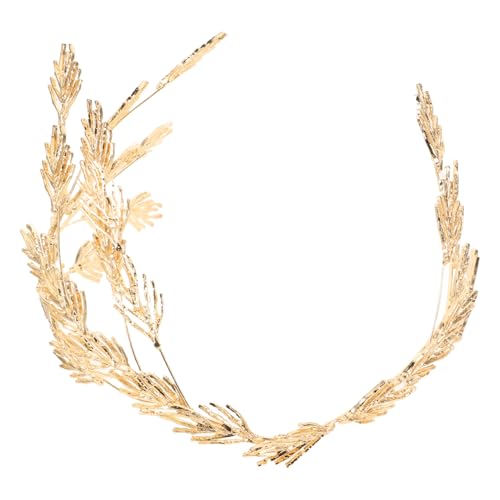 BESTonZON Verstellbares Braut Haarreif Blattkrone aus Metall Eleganter Leichter Kopfschmuck für Hochzeit Party Ball Komfortabler Anpassbarer Haarschmuck für Braut und Festliche Anlässe von BESTonZON