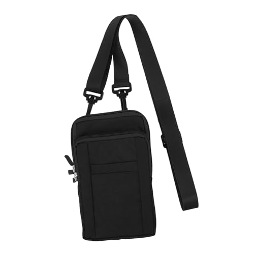 BESTonZON Wasserdichte Nylon Handytasche mit Reißverschluss Leichte Gürteltasche und Umhängetasche für Herren und Damen Modische Robuste Crossbody Tasche mit Großem Fassungsvermögen von BESTonZON