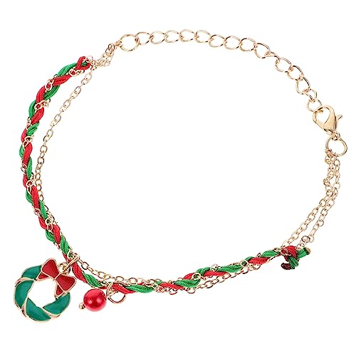 BESTonZON Weihnachtsarmband Verstellbar Geflochtenes Armband mit Festlichen Charms für Damen und Herren für Weihnachtsfeiern und BESTonZON Weihnachtsarmband Verstellbar Geflochtenes Armband mit Festlichen Charms für Damen und Herren für Weihnachtsfeiern und von BESTonZON