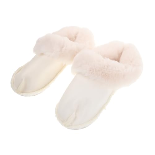 BESTonZON Winterliche Warme Plüsch Schuhüberzüge mit Weichem Herausnehmbarem Innenfutter für Damen und Herren Isolierende Einlegesohlen für Kalte Temperaturen Komfortabel und Einfach von BESTonZON