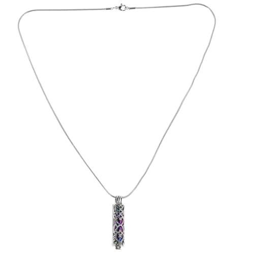 BESTonZON Zylindrische Halskette Aus Edelstahl Für Haustierasche Als Gedenkschmuck Urnenanhänger Mit Hohlem Design Zum Tragen Von Erinnerungen Pet Ash Keepsake Charm-kette Für Männer Und von BESTonZON