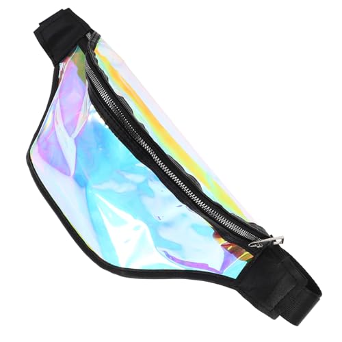 BESTonZON wasserdichte Damen Bauchtasche aus PVC Transparent Hüfttasche für Sport Reisen und Alltag Praktische Handytasche mit Verstellbarem Gurt für Shopping Wandern Radfahren und von BESTonZON