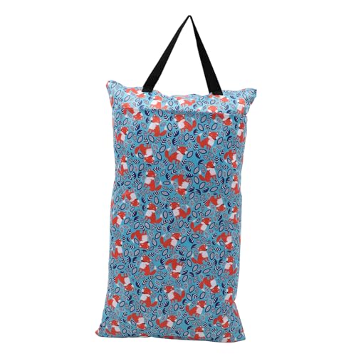 BESTonZON wasserdichte Wickeltasche mit Doppelreißverschluss Tragbare Nasstasche für Nasse und Trockene Windeln Leichter Windelbeutel für Kindergarten und von BESTonZON