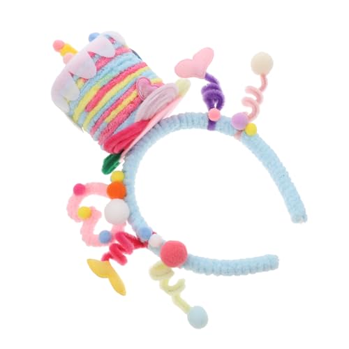 Kindergeburtstag Stirnband Geburtstagstorte Mütze Happy Birthday Stirnband Plüsch Liebes Happy Birthday Plüsch Haarband Foto Stirnbänder BESTonZON von BESTonZON