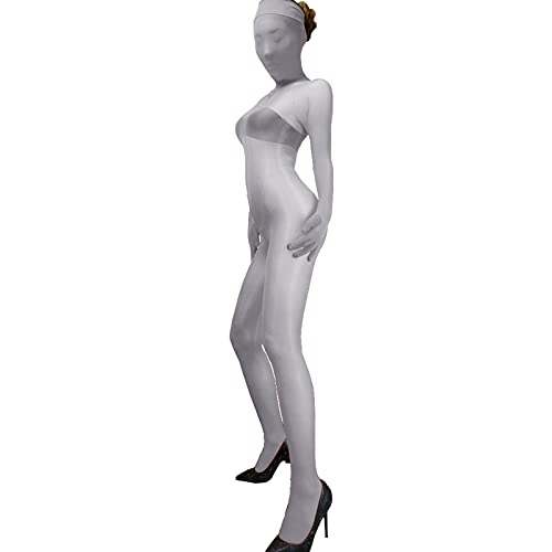 BESYFAY Herren Damen Öl Glänzend Nylon Bodystocking mit Handschuhen Transparent Body Overall GanzköRper Strumpfhose von BESYFAY