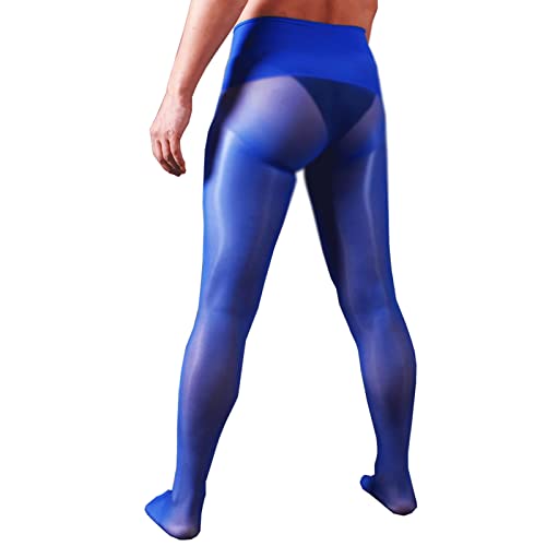 BESYFAY Herren Sexy 8 Den Ultradünne Öl Glänzend Nahtlose Strumpfhosen Durchsichtig Nylon Strumpfhose mit Penishülle von BESYFAY
