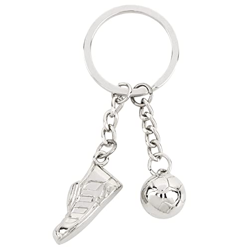 BETESSIN 1Stk. Schlüsselanhänger Fussball mit Fussballschuh Auto Keychain Anhänger Deko Schlüsselbund mit O-Ring für Erwachsene und Kinder Geschenkidee Autodeko von BETESSIN