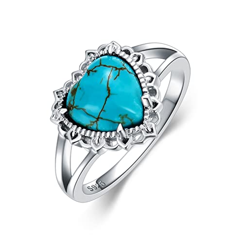 BETHZA Natürlicher Türkis-Ring für Damen, 925er-Sterlingsilber, echter Edelstein-Herzring, Western-Schmuck, Geschenke für Ehefrau, Freundin (01-Türkis, 20.75) BETHZA Natürlicher Türkis-Ring für Damen, 925er-Sterlingsilber, echter Edelstein-Herzring, Western-Schmuck, Geschenke für Ehefrau, Freundin (01-Türkis, 20.75) von BETHZA