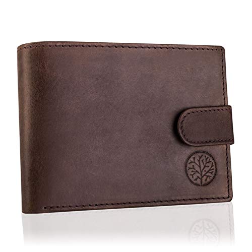 BETLEWSKI Herren Geldbörse aus echtem Leder RFID geräumiges Portemonnaie Herren Geldbeutel für Männer, inkl Geschenkbox | Ledergeldbörse, Braun von BETLEWSKI