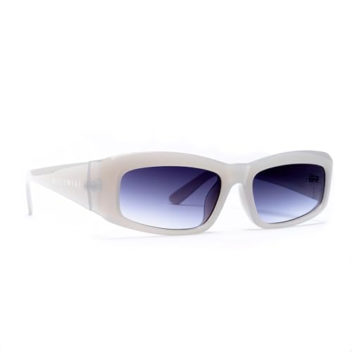 BETLEWSKI Sonnenbrille Flow – Damen Sonnenbrille – rechteckig – Kunststoffrahmen – Acrylgläser (Creme, Smoke Gradient Lens) von BETLEWSKI