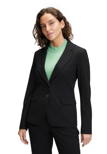 Betty & Co Damen Klassischer Blazer mit Taschen Schwarz,42 von Betty & Co